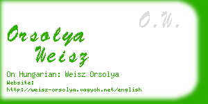orsolya weisz business card